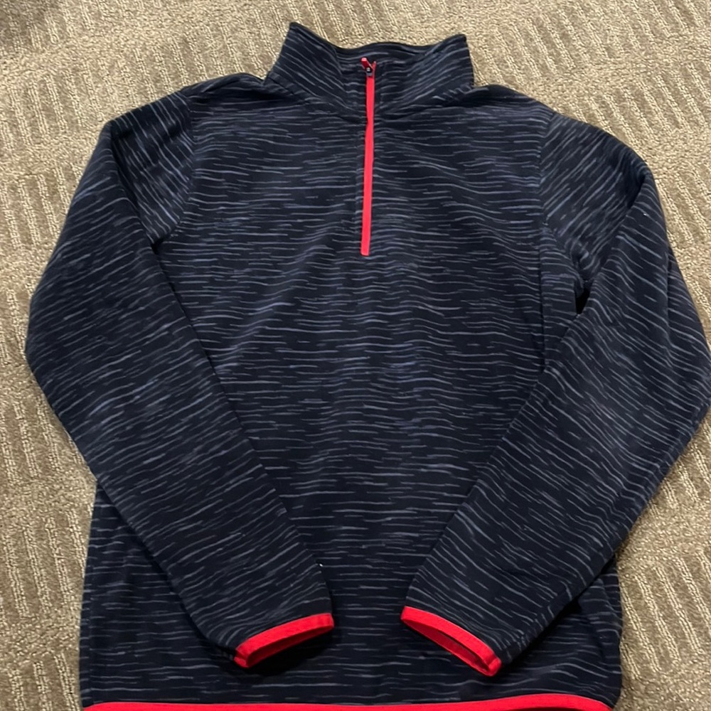 Tek Gear - Boys XL 1/4 Zip Fleece - Black and Red